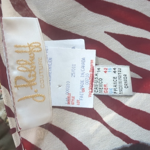 Vintage JOSEPH RIBKOFF* animal print strappy maxi dress & jacket combo chiffon - Picture 11 of 13